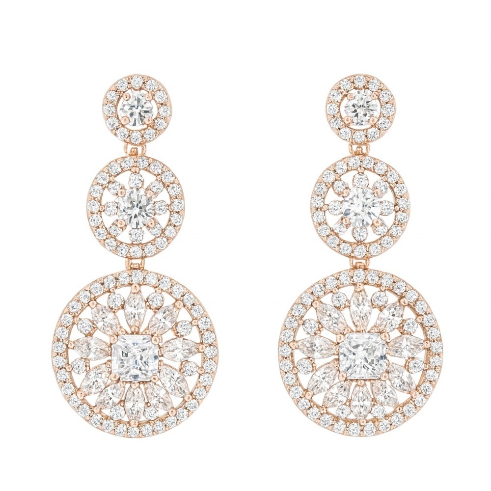 ⚜️ Elegant Gold and Silver Drop Earrings